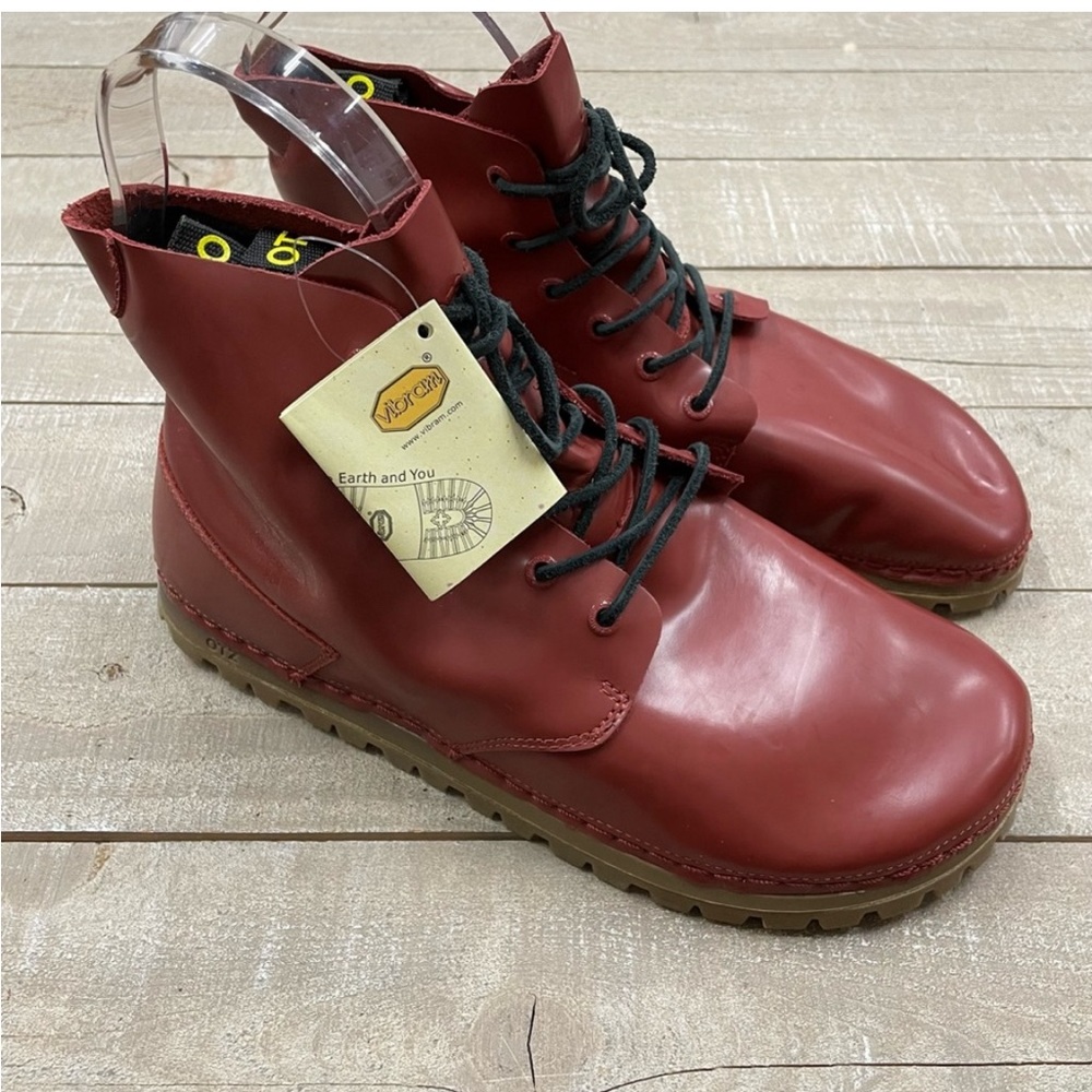 Earth and You Men's Bold Red Leather Boots